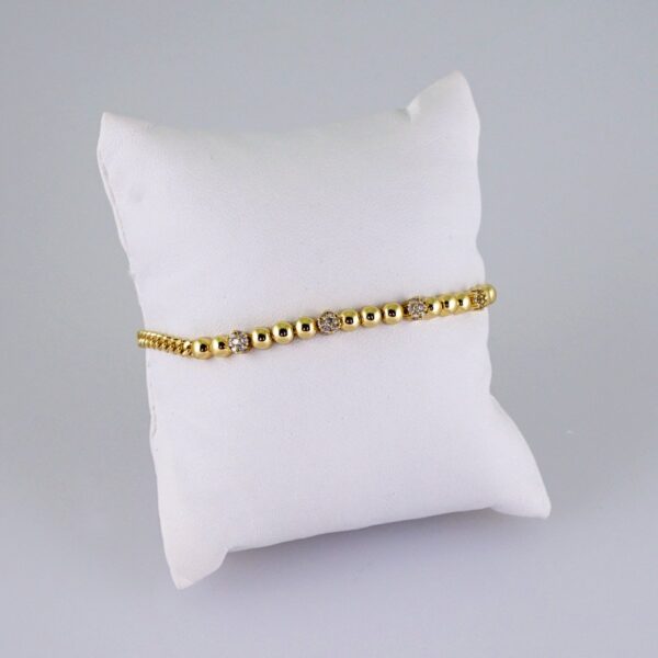 Women Bracelets/ Pulseras Dama/  Zircon Stone/  14K Real Color// B1076