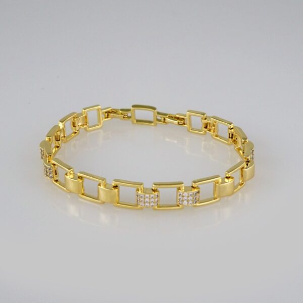 Bracelets Women/ Pulseras Dama/ Zircon Stone/14K Real Color// B458
