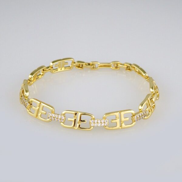 Bracelets Women/ Pulseras Dama/  Zircon Stone/  14K Real Color// B461