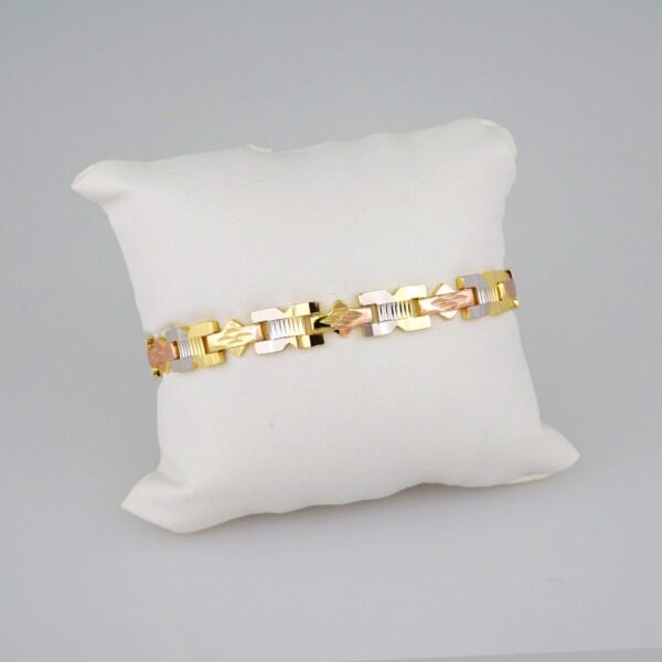 Women Bracelets/ Pulseras Dama/  Plain/  14K Real Color// B562