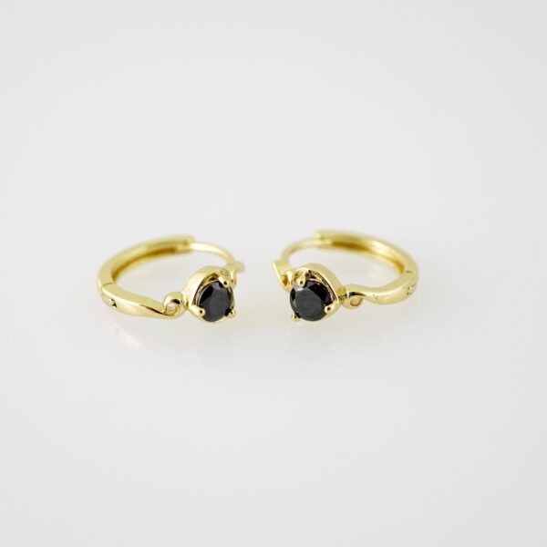 E2254 Earrings - Aretes - Zircon Stone - 14K Real Color