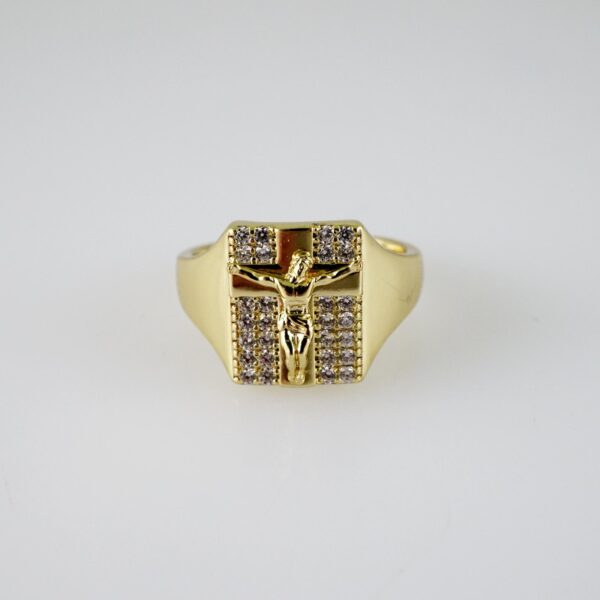 R856 RING - ANILLO - Zircon Stone - 14K Real Color