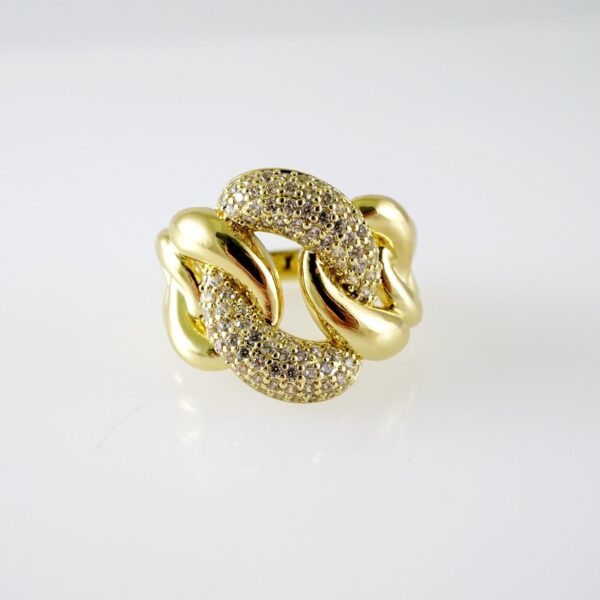 R823 RING - ANILLO - Zircon Stone - 14K Real Color