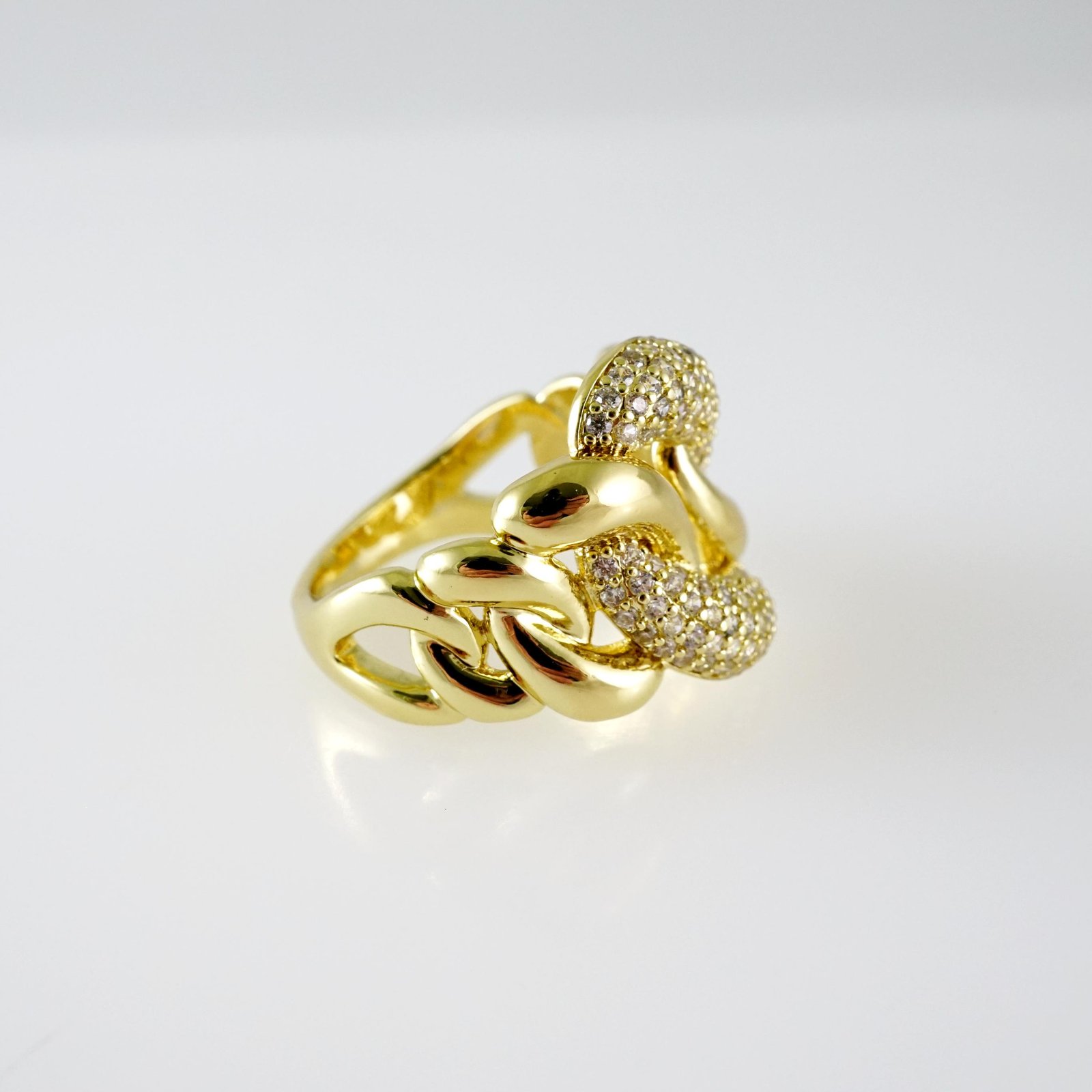 R823 RING - ANILLO - Zircon Stone - 14K Real Color - Image 2