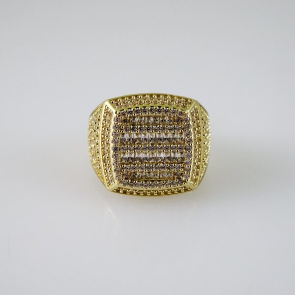R858 RING - ANILLO - Zircon Stone - 14K Real Color