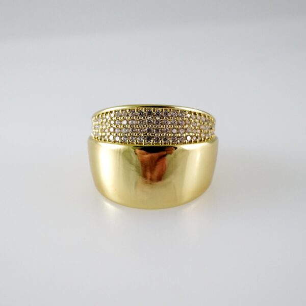 R827 RING - ANILLO - Zircon Stone - 14K Real Color