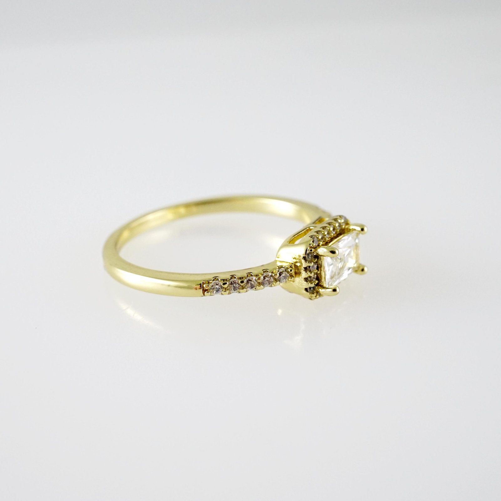R829 RING - ANILLO - Zircon Stone - 14K Real Color - Image 2