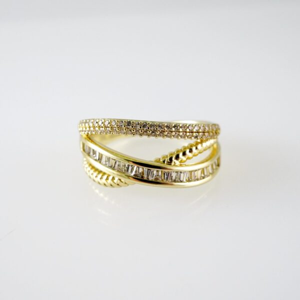 R831 RING - ANILLO - Zircon Stone - 14K Real Color
