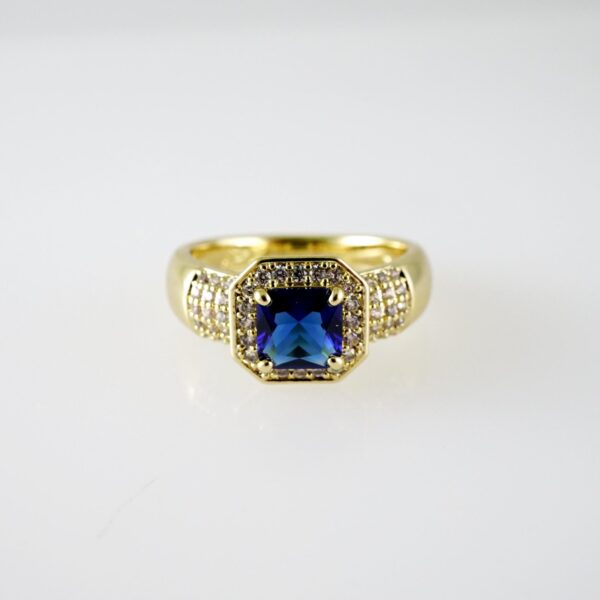 R835 RING - ANILLO - Zircon Stone - 14K Real Color