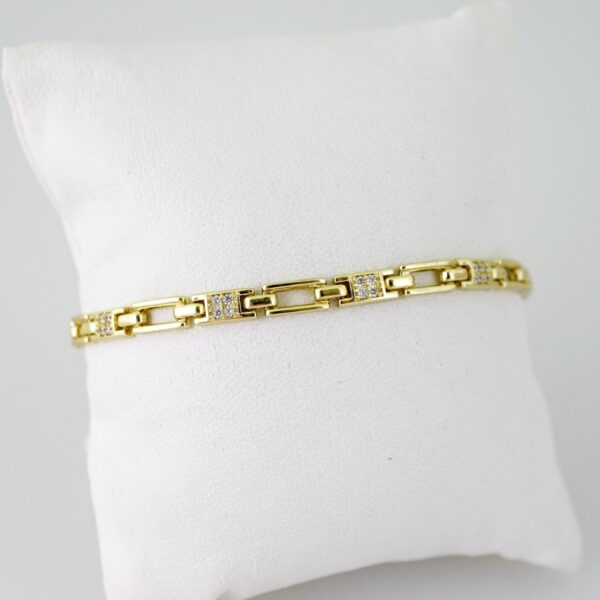 B1544 Bracelet - Pulseras - Zircon Stone - 14K Real Color