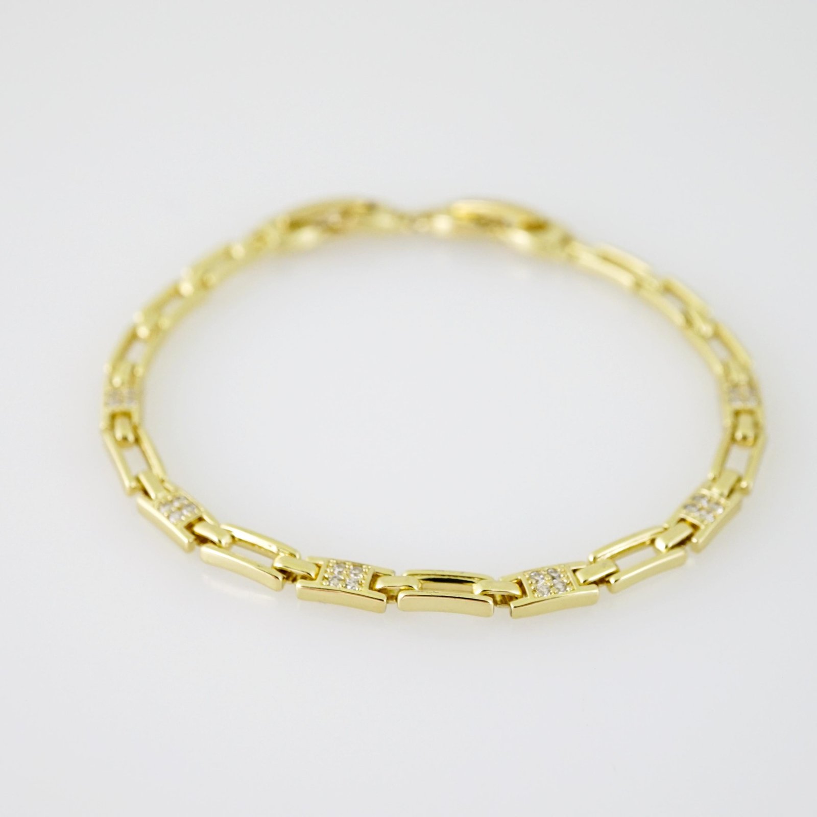 B1544 Bracelet - Pulseras - Zircon Stone - 14K Real Color - Image 2
