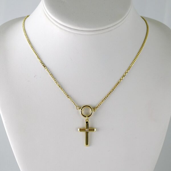 SET1825 Cadenas & Colgantes - Chain - Pendants - Zircon Stone - 14K Real Color - 2mmX45cm
