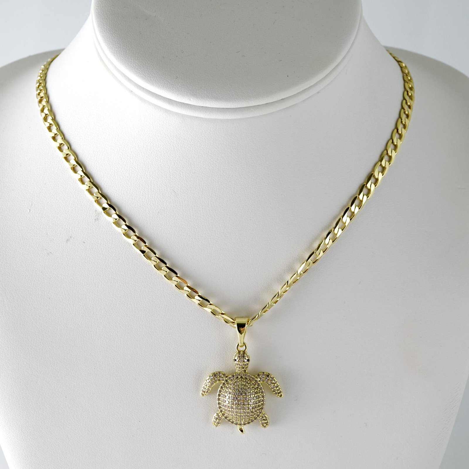 SET1827 Cadenas & Colgantes - Chain - Pendants - Zircon Stone - 14K Real Color - 4mmX50cm