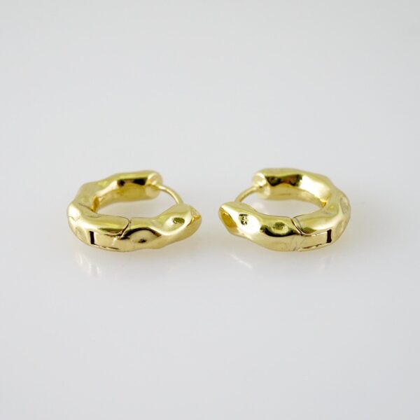E2274 Earrings - Aretes - Plain - 14K Real Color