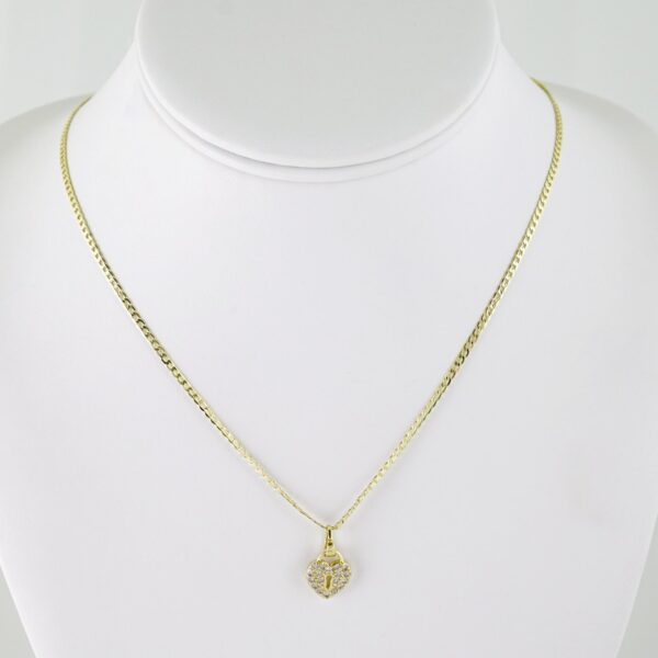 SET1622 Cadenas - Colgante -  Chain W - Pendants - 14K Real Color - Zircon Stone - 2mmX50cm