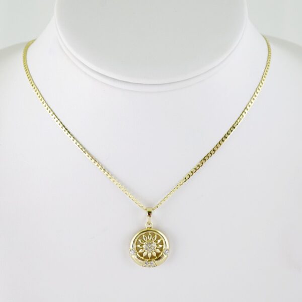 SET1621 Cadenas - Colgante -  Chain W - Pendants - 14K Real Color - Zircon Stone - 2mmX50cm