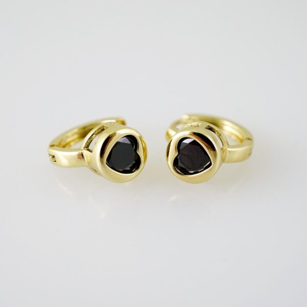 E2281 Earrings - Aretes - Zircon Stone - 14K Real Color