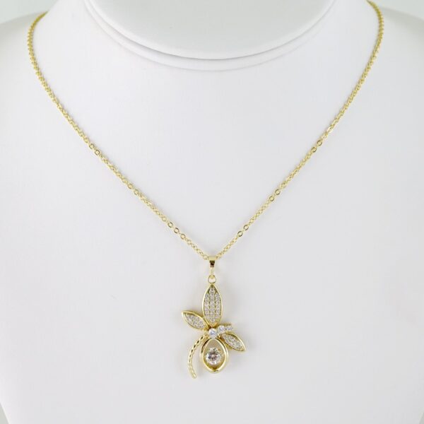 SET1618 Cadenas - Colgante -  Chain W - Pendants - 14K Real Color - Zircon Stone - 2mmX50cm