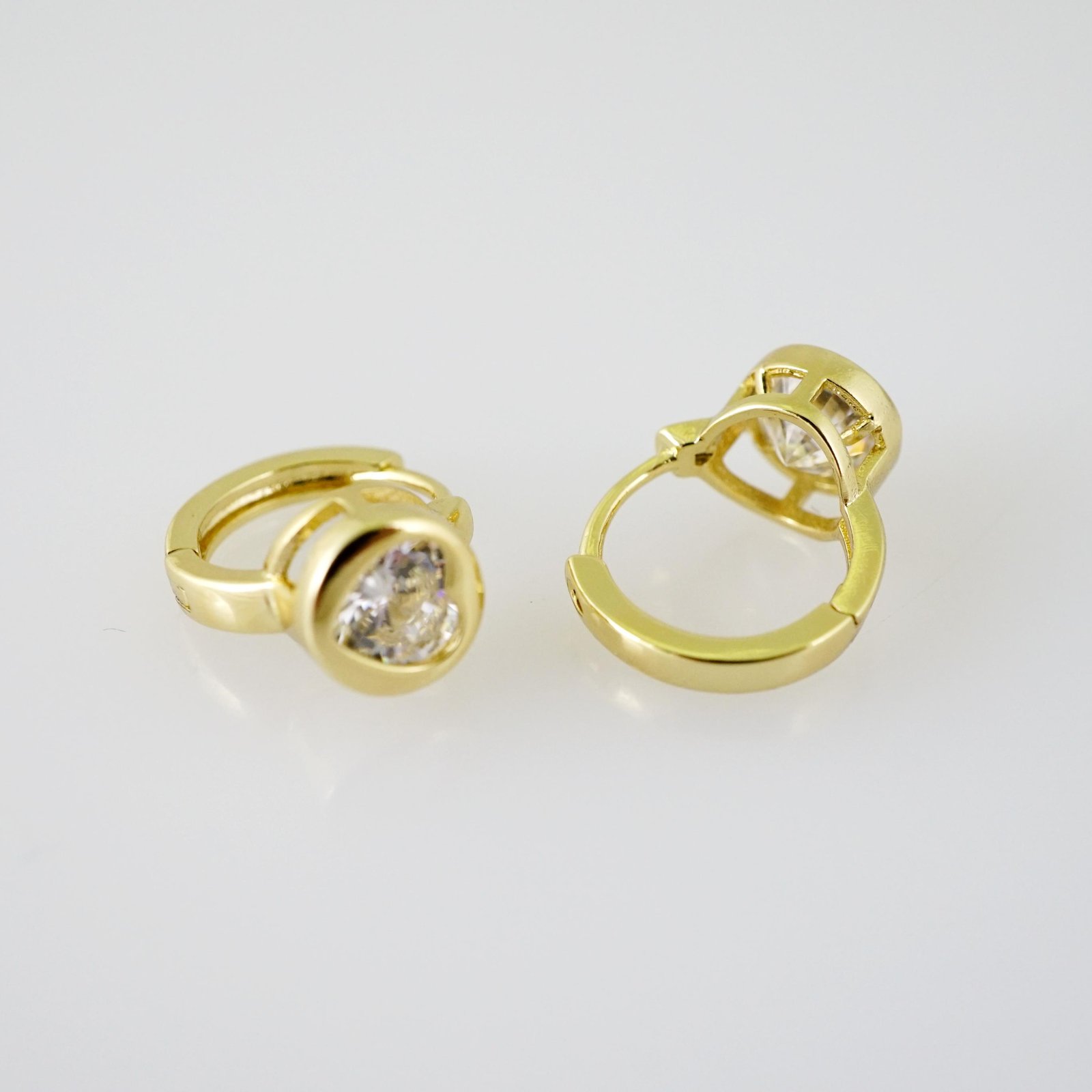 E2295 Earrings - Aretes - Zircon Stone - 14K Real Color - Image 2