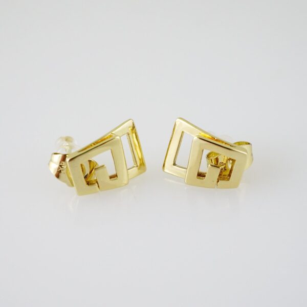 E2297 Earrings - Aretes - Plain - 14K Real Color