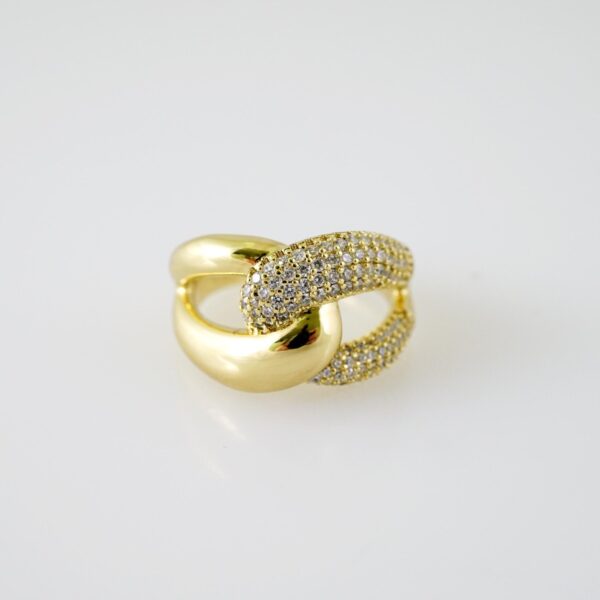 R725 RING - ANILLO - Zircon Stone - 14K Real Color