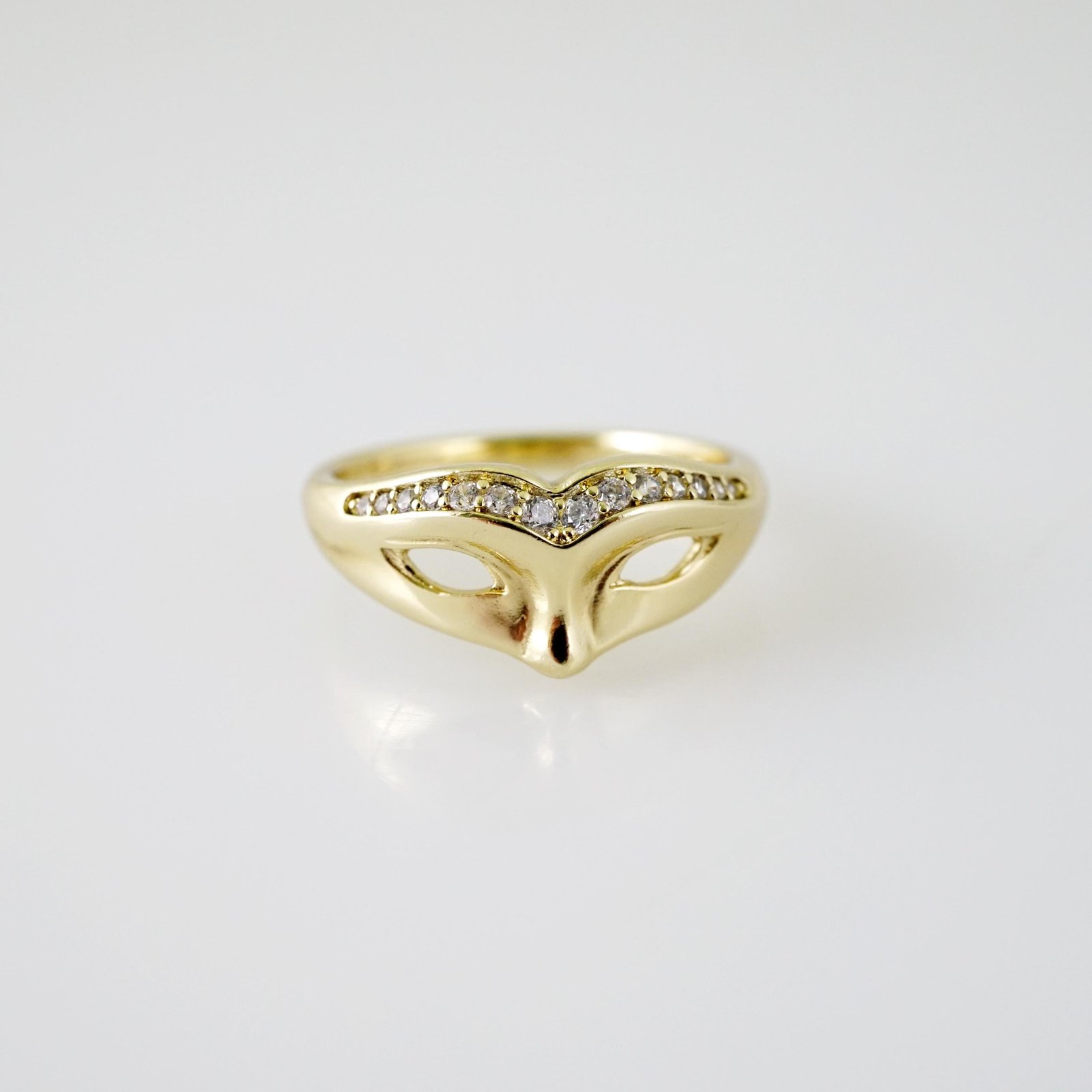 R728 RING - ANILLO - Zircon Stone - 14K Real Color