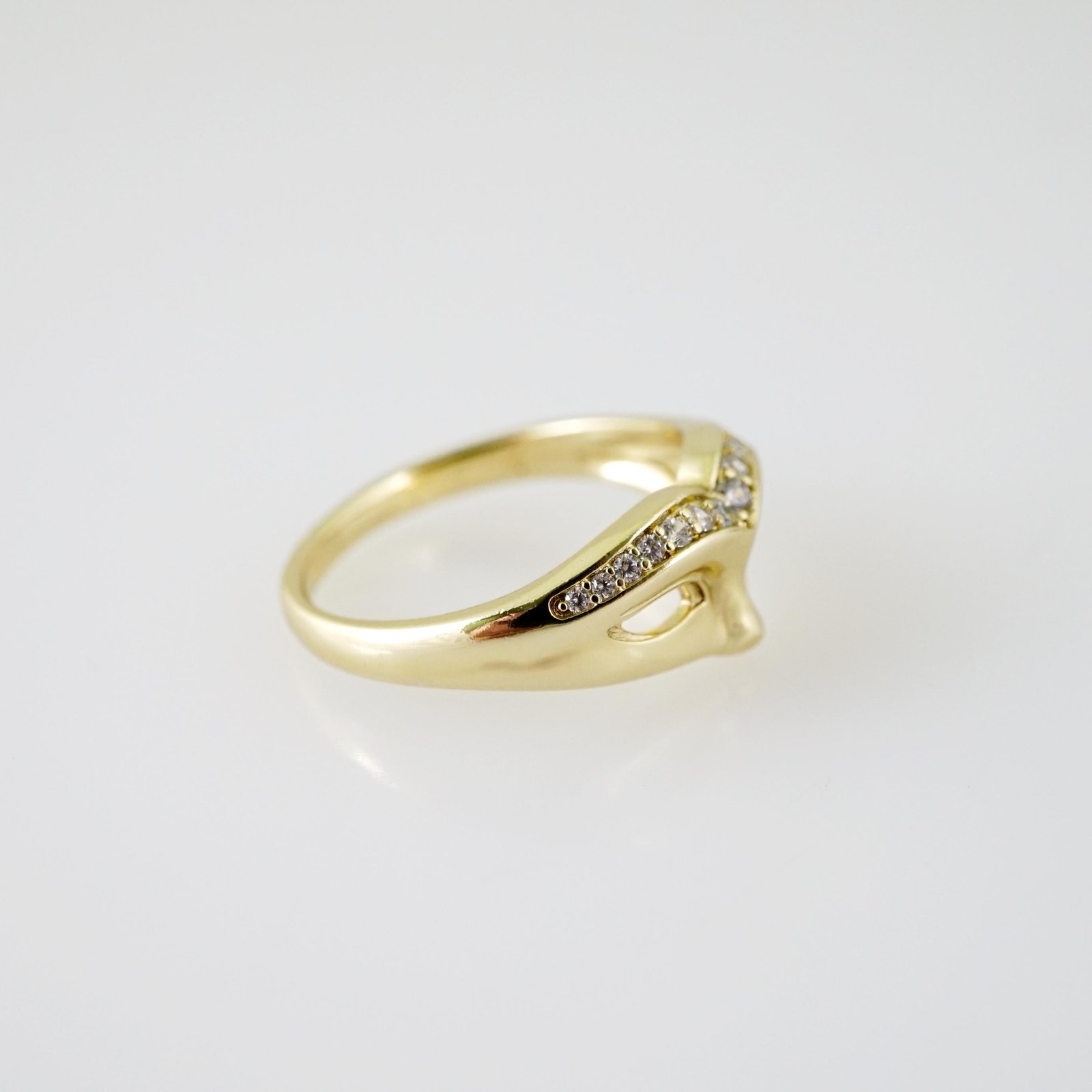 R728 RING - ANILLO - Zircon Stone - 14K Real Color - Image 2