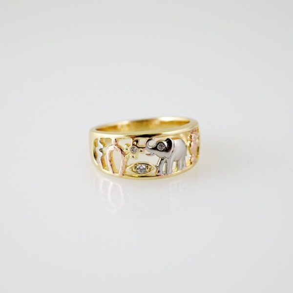 R731 RING - ANILLO - Plain - Three Tone