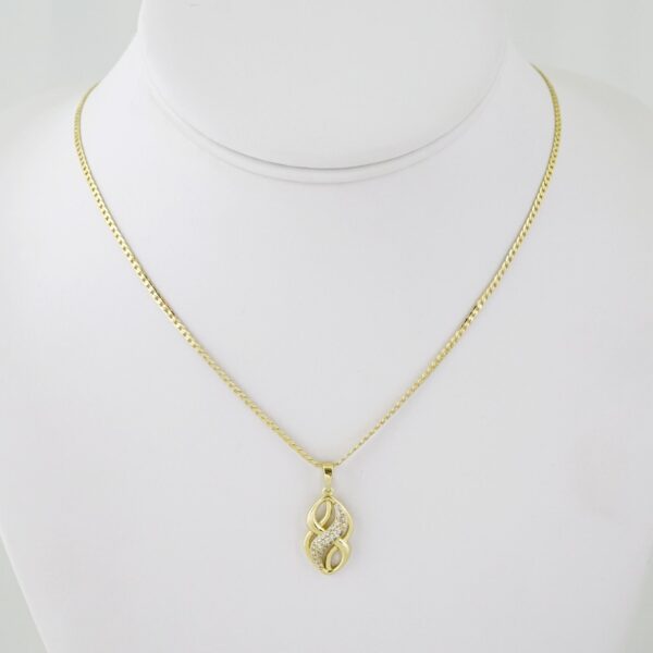 SET1631 Cadenas & Colgantes - Chain - Pendants - Zircon Stone - 14K Real Color - 2mmX50cm