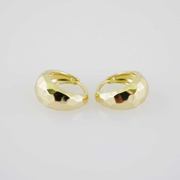 E1899 Earrings - Aretes - Plain - 14k Real Color