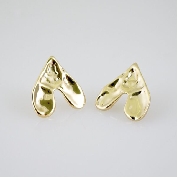 E2308 Earrings - Aretes - Zircon Stone - 14K Real Color