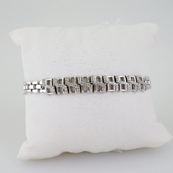 B1549 Bracelet - Pulseras - Zircon Stone - Silver Color