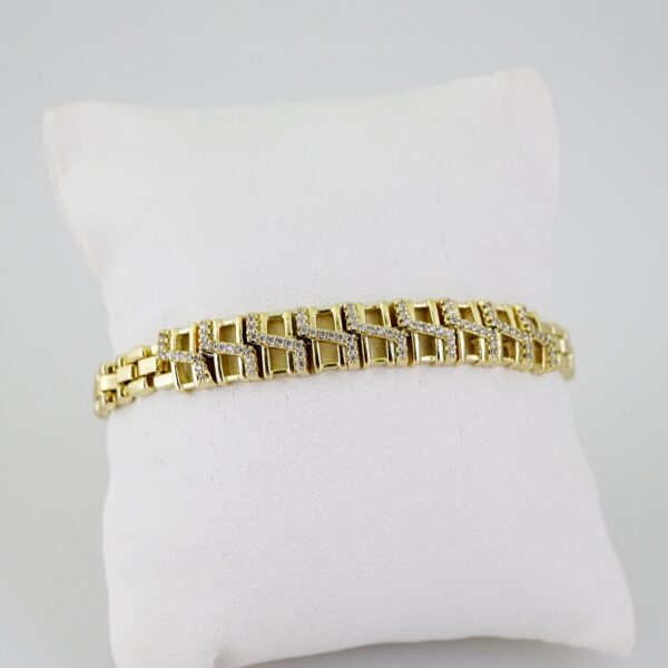 B1551 Bracelet - Pulseras - Zircon Stone - 14K Real Color