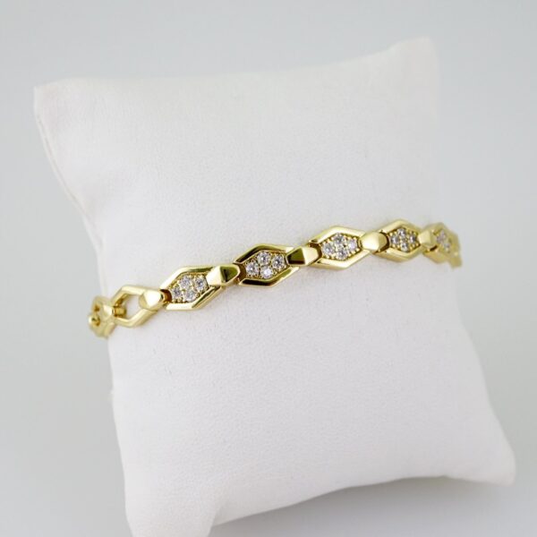B1564 Bracelet - Pulseras - Zircon Stone - 14K Real Color
