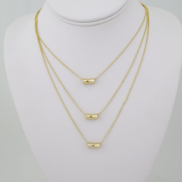 SET1739 Cadenas & Colgantes - Chain - Pendants - Zircon Stone - 14K Real Color