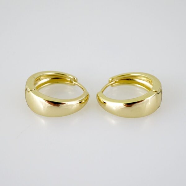 E2705  Earrings - Aretes -Plain - 14K Real Color
