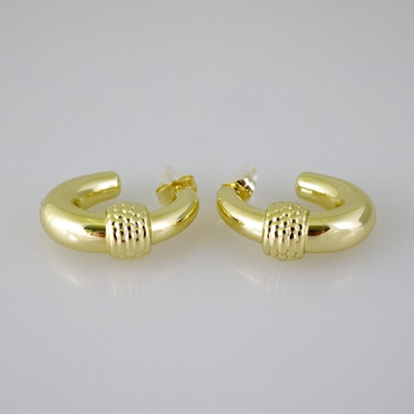 E2706 Earrings - Aretes -Plain - 14K Real Color