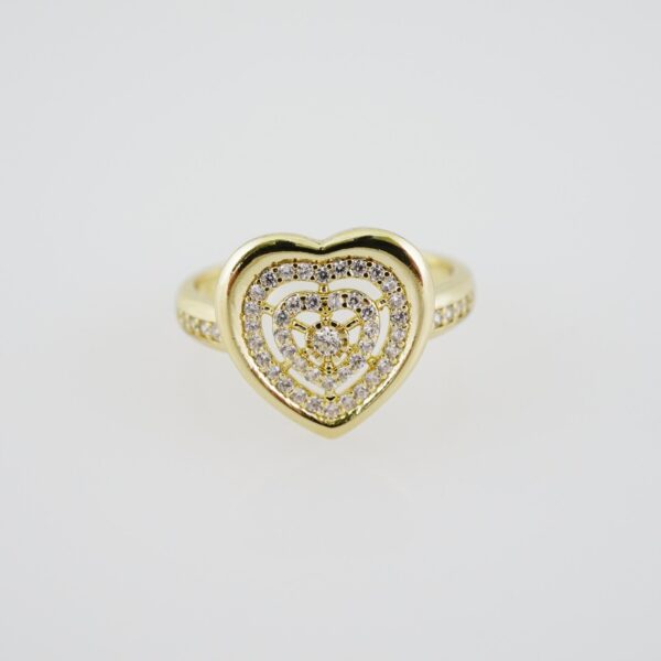 R674 RING - ANILLO - Zircon Stone - 14K Real Color