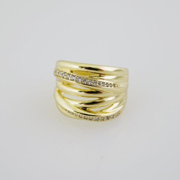 R675  RING - ANILLO - Zircon Stone - 14K Real Color