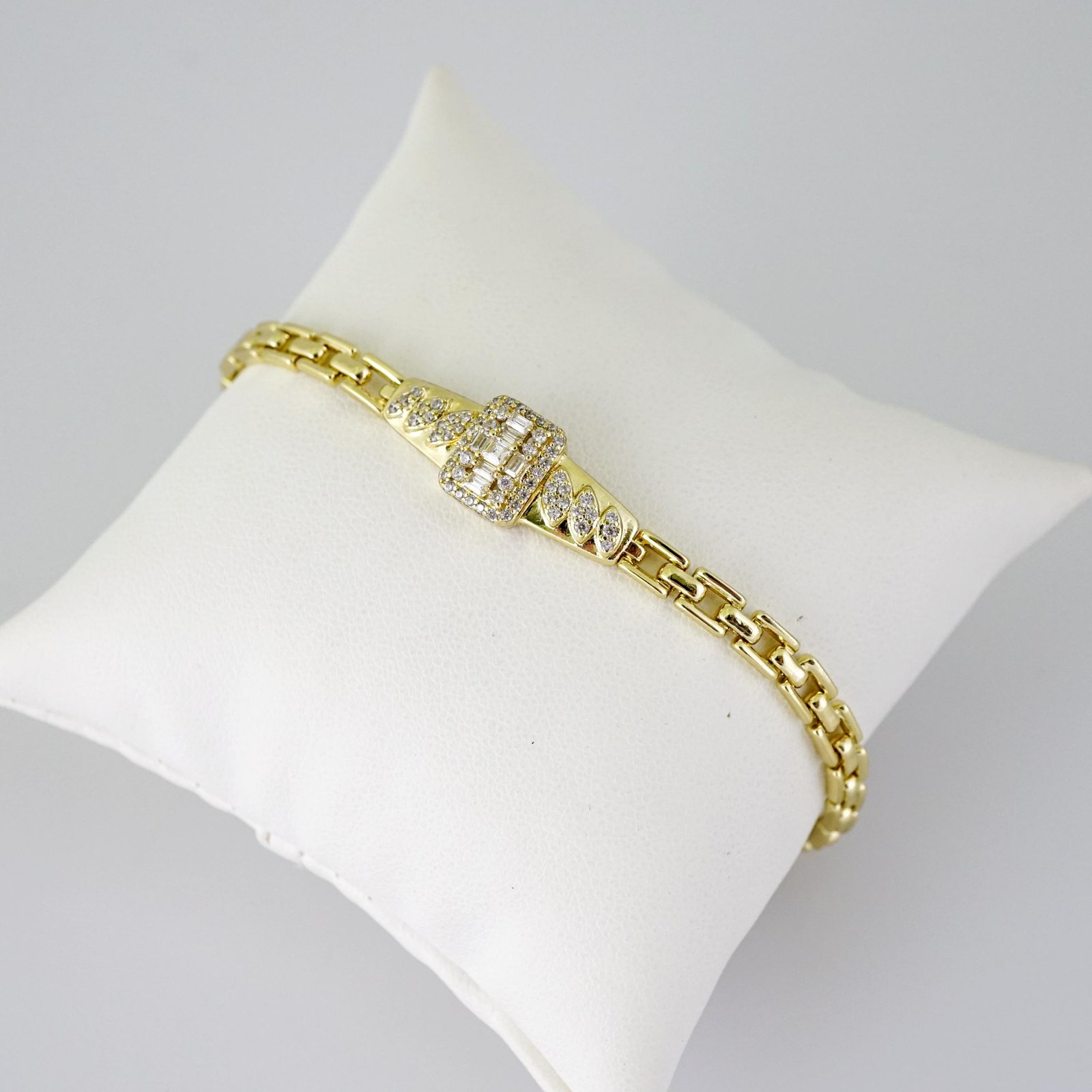 B1780 Bracelet - Pulseras - Zircon Stone - 14K Real Color