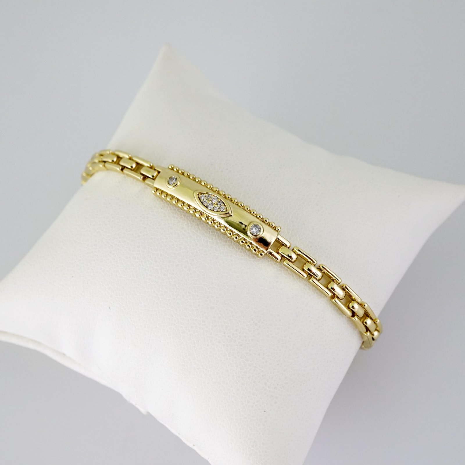 B1784 Bracelet - Pulseras - Zircon Stone - 14K Real Color