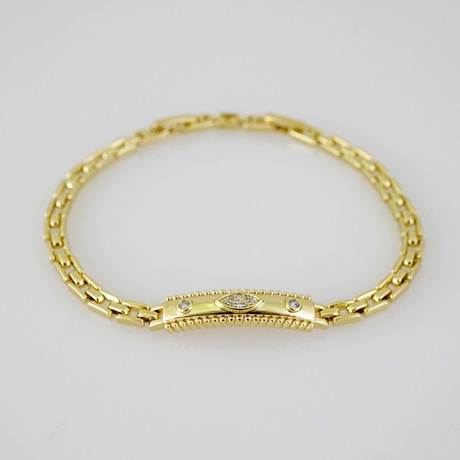 B1784 Bracelet - Pulseras - Zircon Stone - 14K Real Color - Image 2