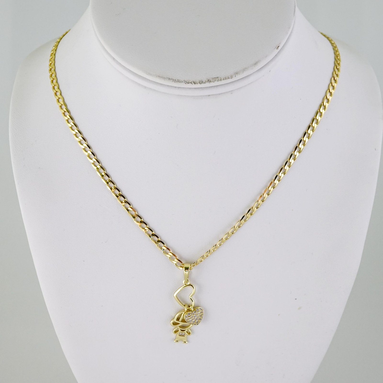 SET1836 Cadenas & Colgantes - Chain - Pendants - Zircon Stone - 14K Real Color - 3mmX45cm