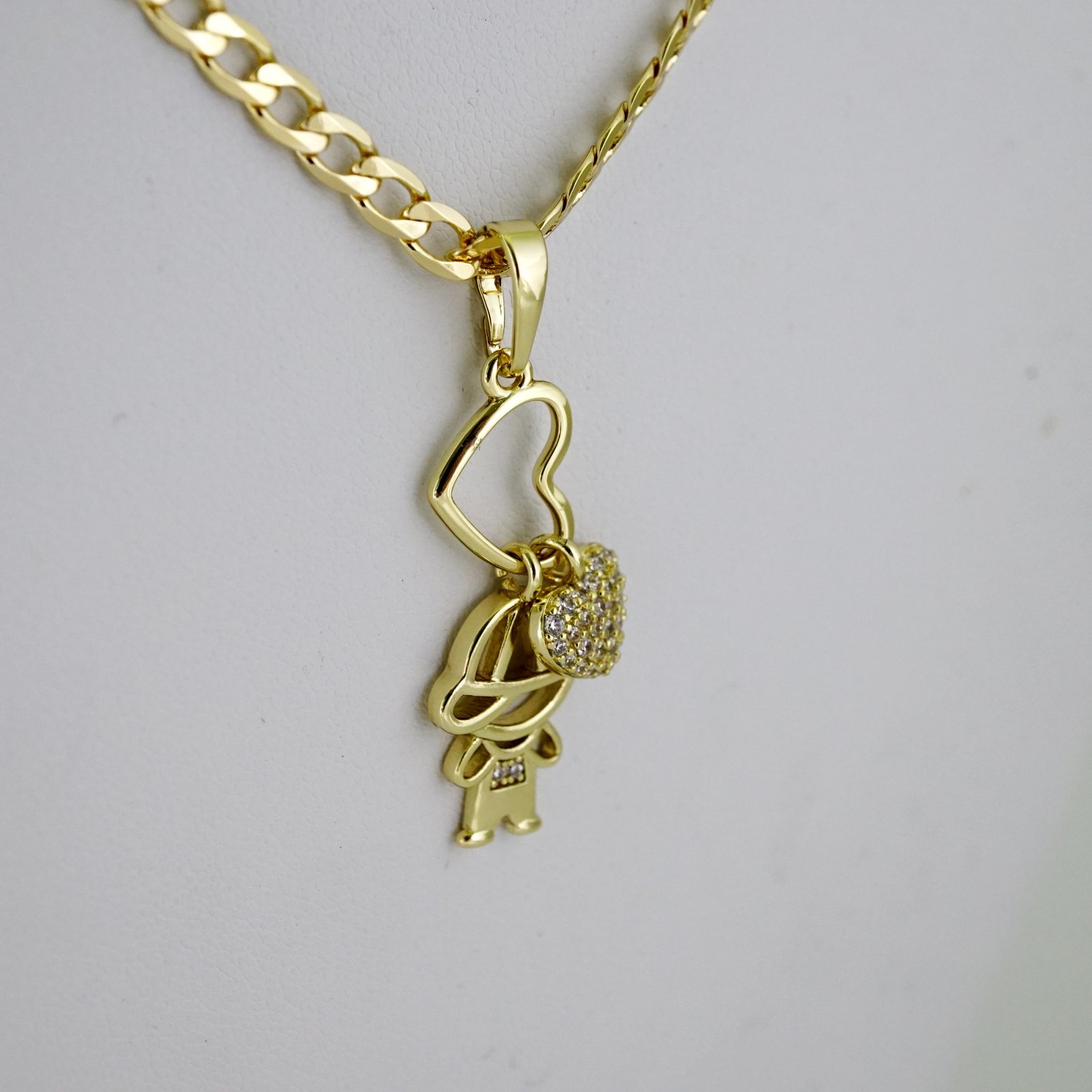 SET1836 Cadenas & Colgantes - Chain - Pendants - Zircon Stone - 14K Real Color - 3mmX45cm - Image 2