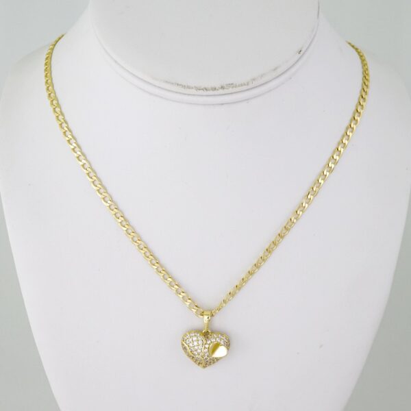 SET1839 Cadenas & Colgantes - Chain - Pendants - Zircon Stone - 14K Real Color - 3mmX45cm