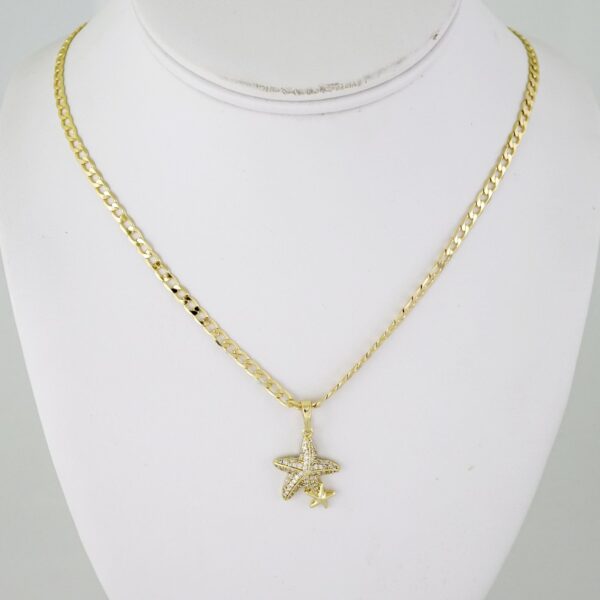 SET1840  Cadenas & Colgantes - Chain - Pendants - Zircon Stone - 14K Real Color - 3mmX45cm