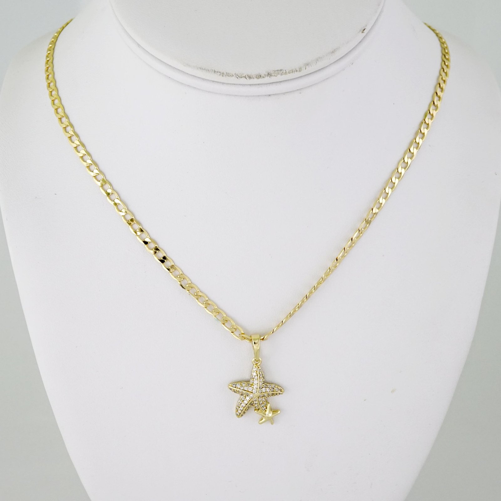 SET1840 Cadenas & Colgantes - Chain - Pendants - Zircon Stone - 14K Real Color - 3mmX45cm