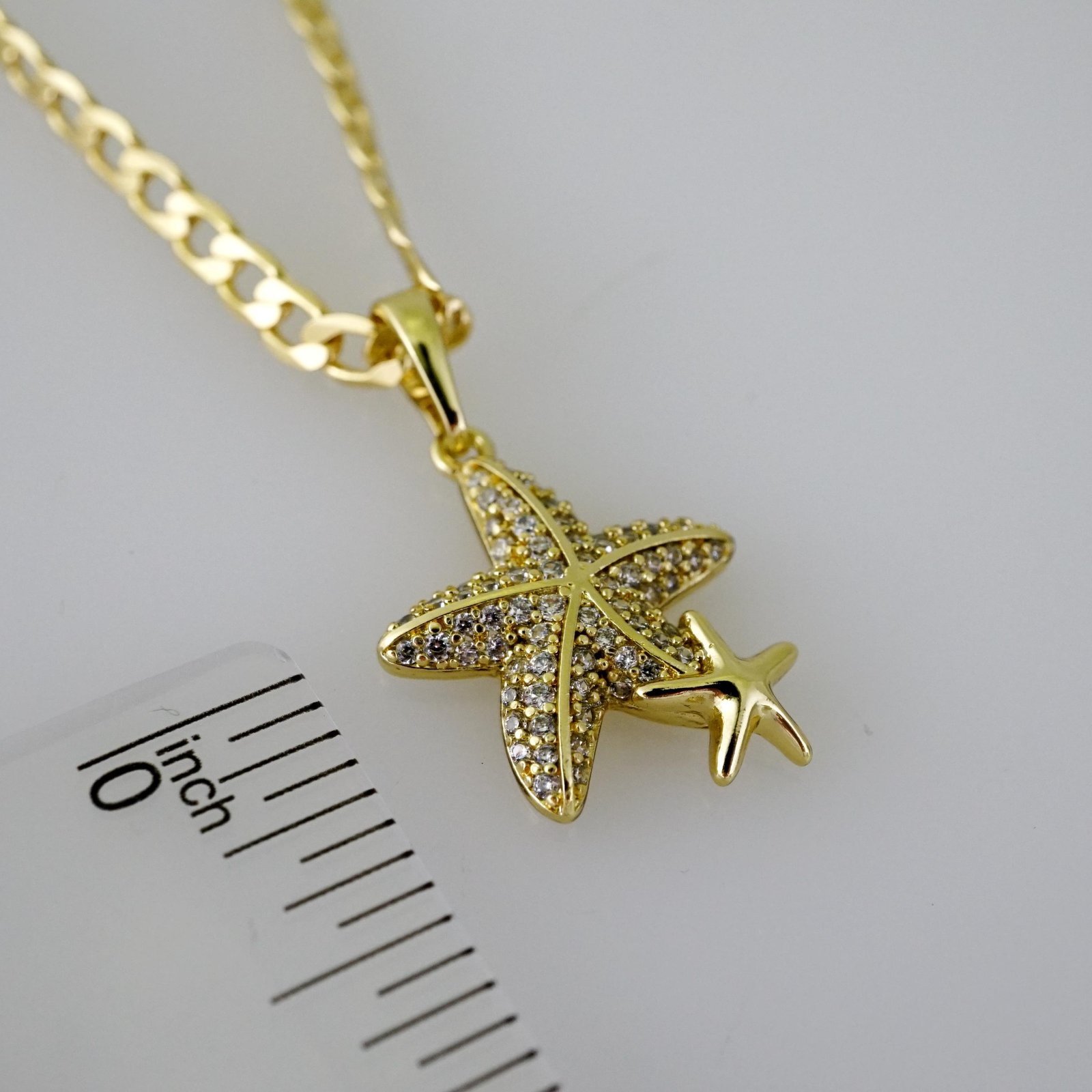 SET1840 Cadenas & Colgantes - Chain - Pendants - Zircon Stone - 14K Real Color - 3mmX45cm - Image 3
