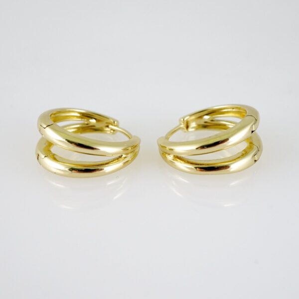 E2726 Earrings - Aretes - Zircon Stone - 14K Real Color