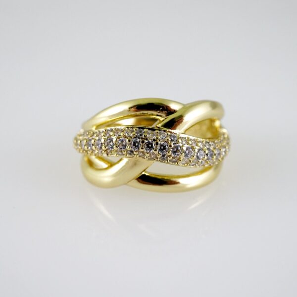 R859 RING - ANILLO - Zircon Stone - 14K Real Color